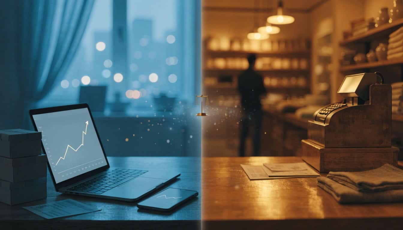businesses online vs in person profits